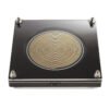 earth-tempo-device-gold-front Front view of Earth Tempo gold spiral desktop frequency device